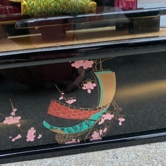 羽子板　正絹　ケース入り　未使用　長期自宅保管　桃の節句　女児誕生祝いの画像