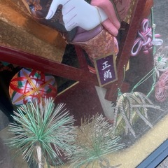 羽子板　正絹　ケース入り　未使用　長期自宅保管　桃の節句　女児誕生祝いの画像