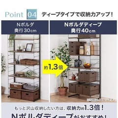 【ニトリ】突っ張り壁面収納Nポルダディープの画像