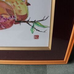 ザクロ　水彩画　額縁の画像
