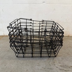 鉄製バスケットブラック小【5個セット】の画像