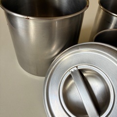 【7点セット】小さい寸胴☆業務用★ステンレス キッチンポット★ソース入の画像