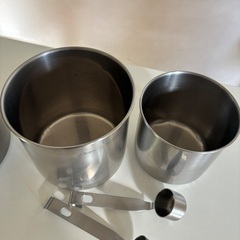 【7点セット】小さい寸胴☆業務用★ステンレス キッチンポット★ソース入の画像