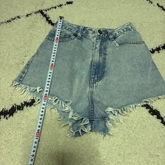 デニムショーパンの画像