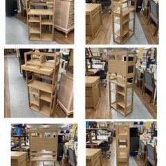 ジモティー限定価格！S366 ⭐ 浜本工芸 学習机4点セット デスク キャビネット 書棚 椅子 コンセント付き 幅110cm USEDの画像