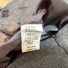 レディース膝上スカート　グレー　　毛50%の画像