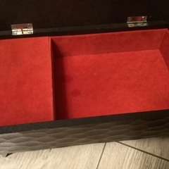 木彫り　 ジュエリーケース ミラー 鏡 レトロ 当時もの　オルゴール壊れの画像