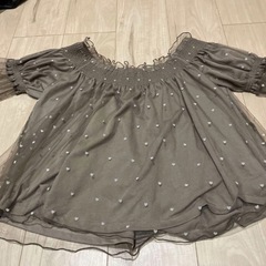 ナイスクラップのオフショルブラウス フリーサイズの画像