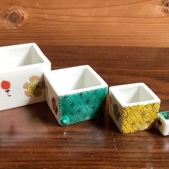 九谷 珠峰 酒器　九谷焼　盃　さかずき　3つセット　陶器の画像