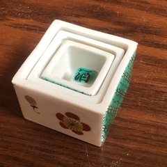 九谷 珠峰 酒器　九谷焼　盃　さかずき　3つセット　陶器の画像