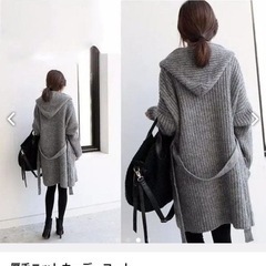 厚手ニットコートの画像