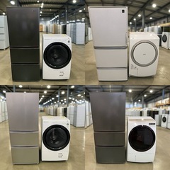 神23🉐【送料・設置無料】大型冷蔵庫＆ドラム式洗濯機セット✨徹底清掃済み・保証付き！ の画像