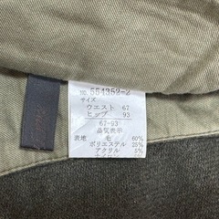 レディースミニスカート　深緑色　毛60%の画像