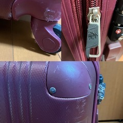 【傷あり】オゾック　レジェンドウォーカー　キャリーケース　旅行　白　赤　レッド　ホワイト の画像