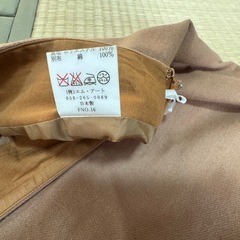 レディースミニスカート　薄茶色 毛90%の画像