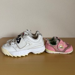 FILAスニーカー　ティンカーベル子供靴の画像