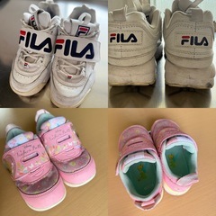 FILAスニーカー　ティンカーベル子供靴の画像