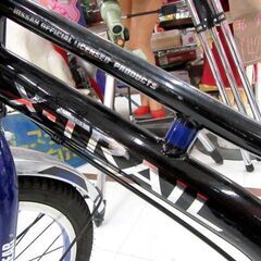 ※補助輪1個欠品 X-TRAIL 子供用 自転車 18インチ カゴ付き 切替なし ブルー系 ジュニアサイクル 苫小牧西店の画像