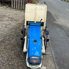イセキ 田植機 歩行型　2条　PS20ガソリン　2.4馬力　2条植え　田植え機 植え付け　油圧自動水平　さなえ　宮崎　動画ありの画像