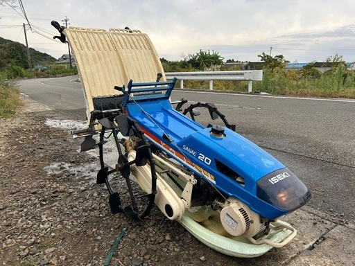 イセキ 田植機 歩行型　2条　PS20ガソリン　2.4馬力　2条植え　田植え機 植え付け　油圧自動水平　さなえ　宮崎　動画あり