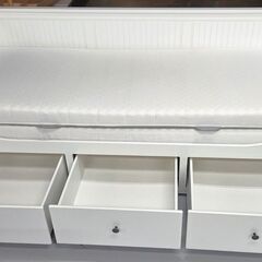 イケア HEMNES ヘムネス デイベッド 引き出し3 マットレス2枚 倉庫保管中【引取限定・現状渡し】カグマニアの画像