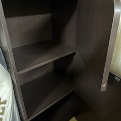 86)【500円　扉付き3段カラーボックス】の画像