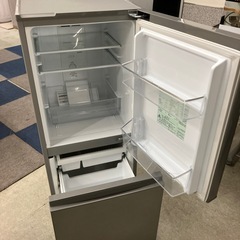 A2511-185 AQUA 2ドア冷蔵庫 シルバー AQR-13H 126L 2019年製 動作確認済み キズ汚れ有りの画像