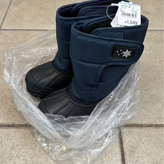 【お取引中】西松屋　キッズ　スノーブーツ　18cm  紺　新品未使用　タグ付きの画像