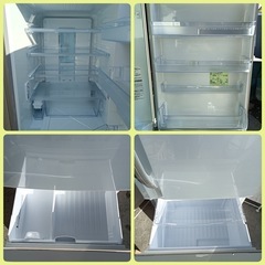 [八6509]  TOSHIBA  2010年製  ノンフロン冷凍冷蔵庫  375L  GR-B38N (S)  外形寸法  幅600㎜  奥行695㎜  高さ1734㎜の画像