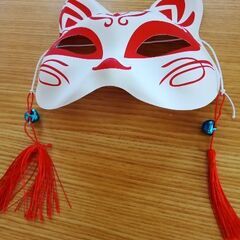 狐の鈴付きお面セットの画像