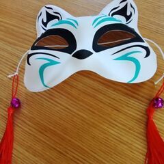 狐の鈴付きお面セットの画像