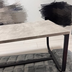 コンクリート調　ローテーブルの画像