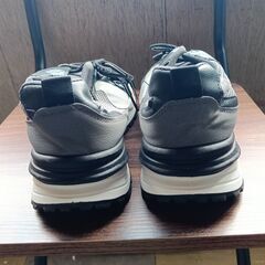 新品 25.5cm メンズ スニーカー グレー 厚底 シューズ 普段着 識別番号:【N561-S】の画像