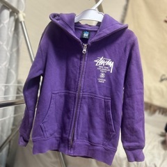 レア　《  stussy 》　キッズ服　110サイズ　トップス　パーカー　むらさきの画像