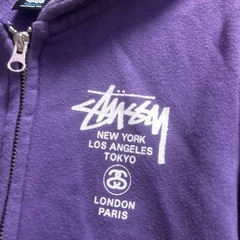 レア　《  stussy 》　キッズ服　110サイズ　トップス　パーカー　むらさきの画像