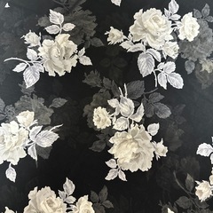 バラ柄　生地　布の画像