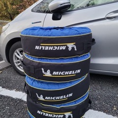 PCD100 4H 14x5.5 et38 MiD Euro S Stream ホイール４セット＋タイヤカバーの画像