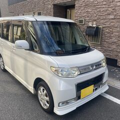 タントカスタム　Vセレクション　ターボ　車検8年11月　左パワースライド　ナビ　テレビ　Bluetooth　ETC　リモコン格納ミラー　スマートキーの画像