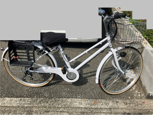 【値下げ‼️】新古品　電動自転車　白色