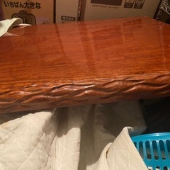 希少 上級品 ブビンガ 天然木 一枚板 極上木目 座卓 天板の画像