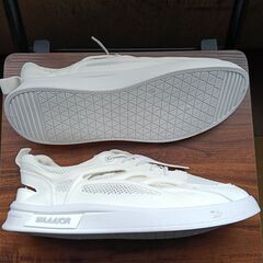 新品 27cm メンズ スニーカー ホワイト 厚底 シューズ 普段着 識別番号:【N563-S】の画像