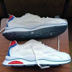 新品 25cm メンズ スニーカー ホワイト 厚底 男女兼用 シューズ 識別番号:【N564-S】の画像