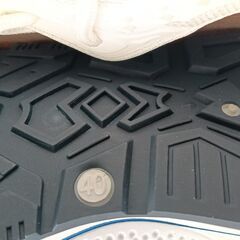 新品 25cm メンズ スニーカー ホワイト 厚底 男女兼用 シューズ 識別番号:【N564-S】の画像