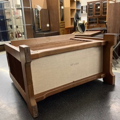 サ2511-187 karimoku マガジンラック ブックスタンド オールドカリモク 昭和レトロ インテリア キズ汚れ有りの画像