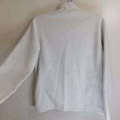 フリース　リバーシブル　白グレーの画像