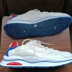 新品 27cm メンズ スニーカー ホワイト 厚底 シューズ 普段着 識別番号:【N565-S】の画像