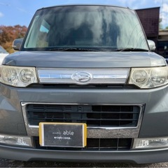 人気車種！ダイハツ タントカスタム★総額6.8万円★車検付き 即日納車可能！スマキー 社外アルミ 社外ナビ ワンセグTV 左パワフラ 機関良好 冷暖房確認済み！お早めに！！の画像