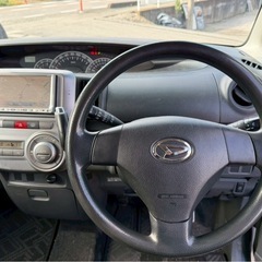 人気車種！ダイハツ タントカスタム★総額6.8万円★車検付き 即日納車可能！スマキー 社外アルミ 社外ナビ ワンセグTV 左パワフラ 機関良好 冷暖房確認済み！お早めに！！の画像