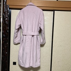 AK)OZOC ベルト付きロングコート サイズ38 ライトピンクの画像