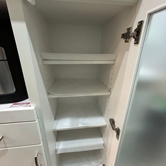 食器棚/レンジボード/ニトリ (コパン T 80MRB WH)の画像